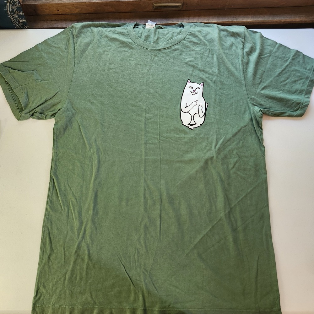 Pacific T Shirt Mens Large Green Cotton RIPNDIP 100% Cotton Tee